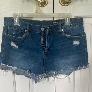 Women’s Distressed Jean Shorts, Size 29, Button/Zip Closure